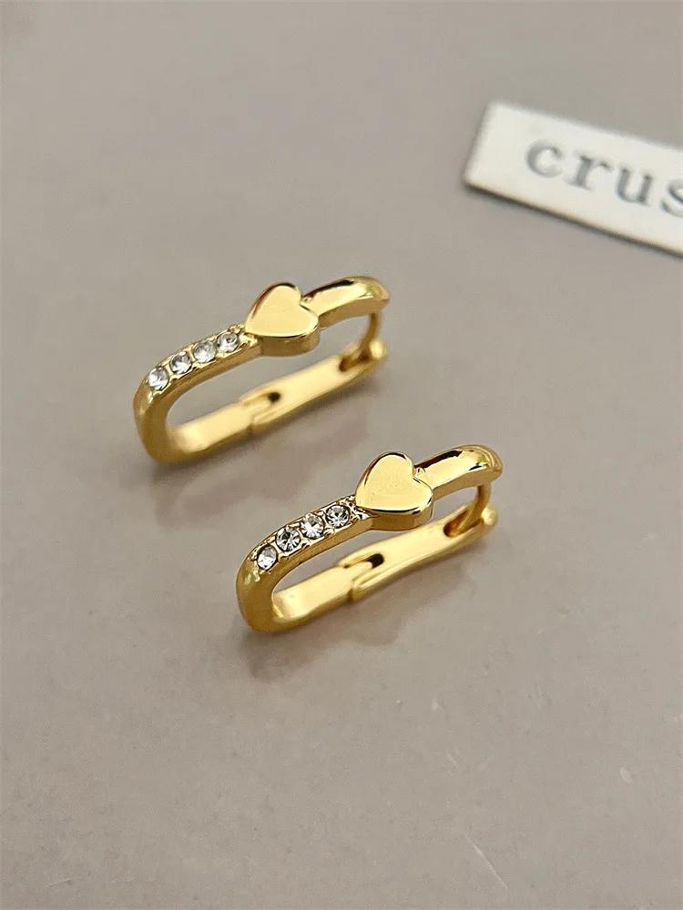 U-образная звезда из циркона серьга-клипса модный взрыв изысканные серьги в форме сердца