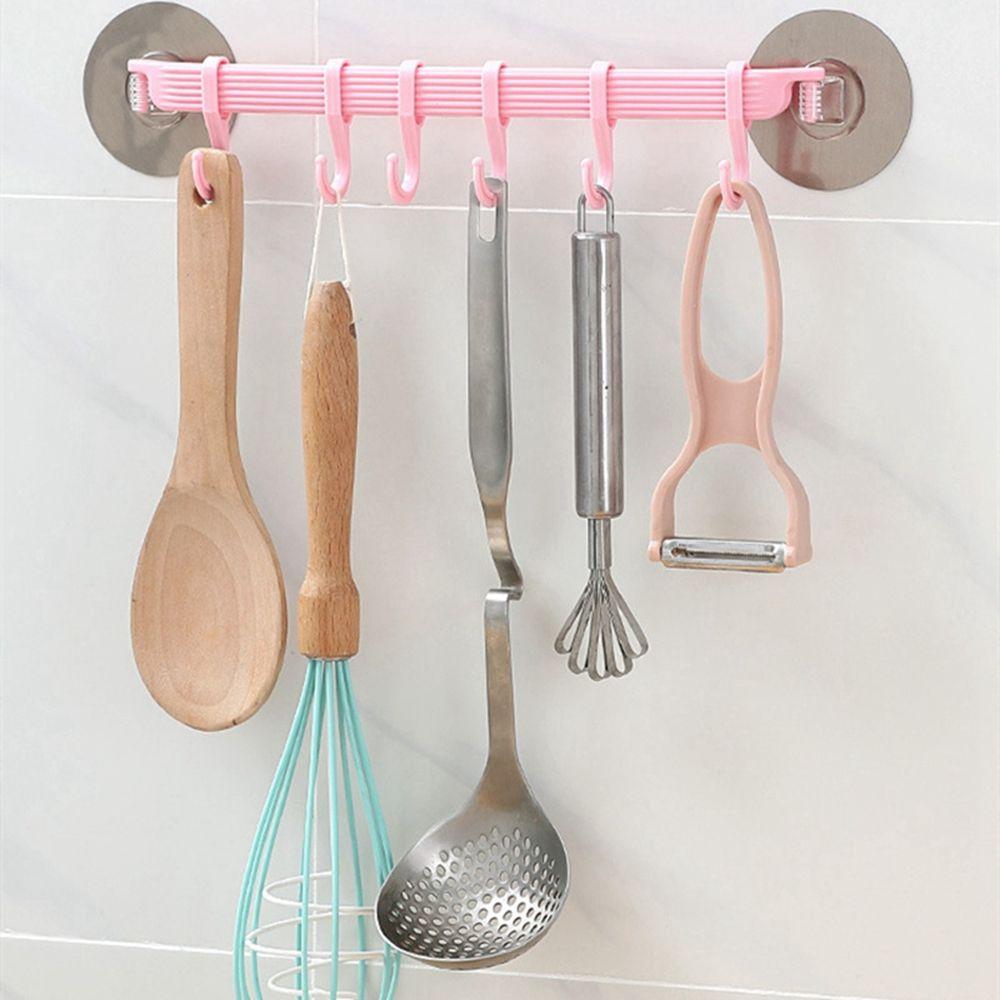 Wall Mounted Bathroom Accessories Hanging Shelves Organizer Hook Kitchen Supplies Key  Rack