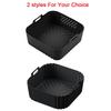 Silicone Air Fryer Baking Tray 5.5-6.2L Heightened Reusable Air Fryer Basket Square for Philips-NA230 Ninja 180COSORI