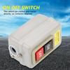 Button Switch BS230 Gray Latching Metal On/Off Plastic