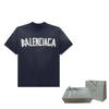 Balenciaga T-shirt da uomo a manica corta, vestibilità media, tipo nastro, nero sbiadito 739784TOVA91055