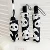 Cute Panda Travel Umbrella Windproof Compact Folding Automatic Open/Close Sun Rain Collapsible Auto Portable Umbrella for Kids