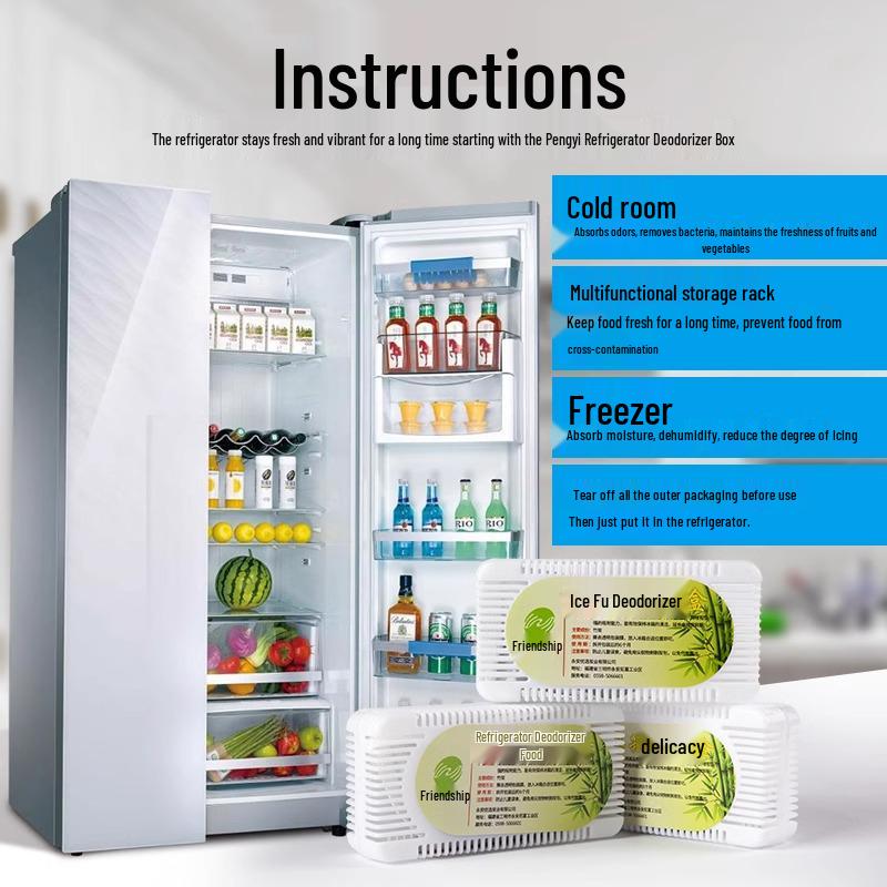 4-Pack Fridge Deodorizer and Odor Eliminator for Home 
