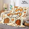 Kawaii Cute Cats Flannel Blanket Warm Soft Halloween Christmas All-Season Couch Decorative Cozy Warm Gift