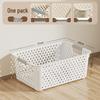 Japanese-Style Snack & Sundries Organizer: Large Plastic Basket for Kitchen, Cabinet, or Desktop Storage.