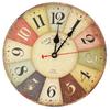 12 Inch Wooden Wall Clock Battery Operated Retro Wall Clock Quartz Wall Clock  For Living Room