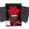 1 Bouquet Artificial Soap Rose Flower Bear Mothers Day Birthday Wedding Gift