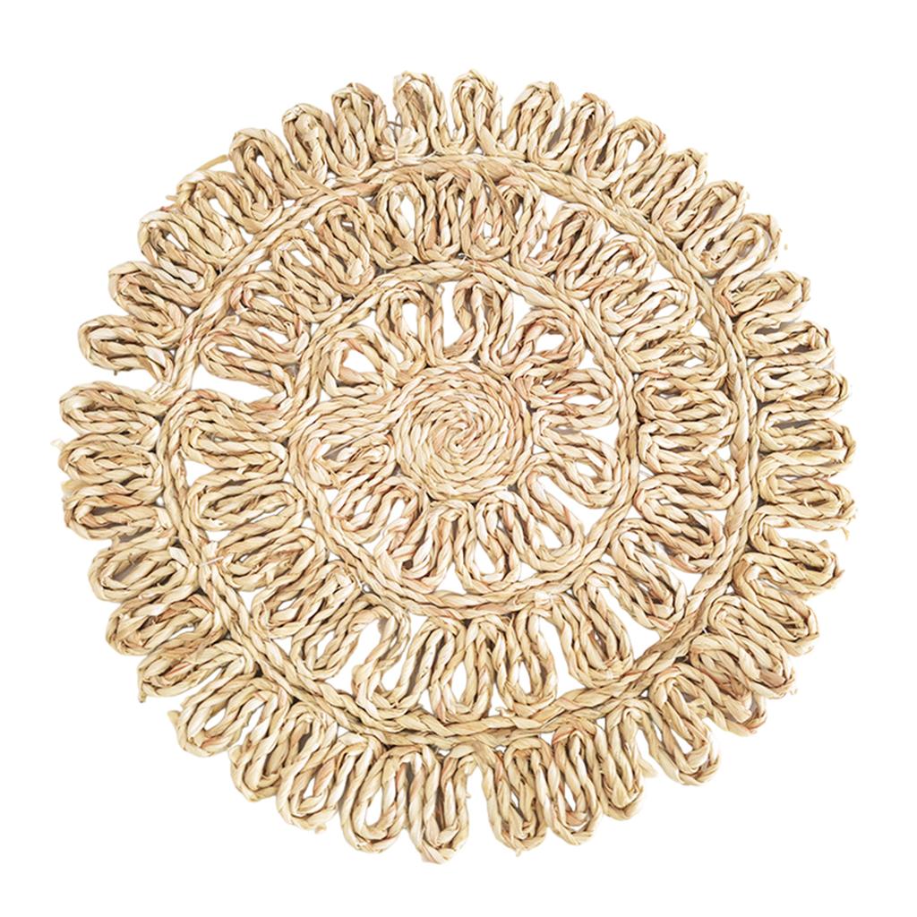 Vintage Grass Weave Wall Decorations Beautiful Woven Wall Decorations Handmade Round Grass Weaving Hangings Ornaments