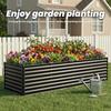 8x2x2FT Raised Garden Beds Outdoor Planter for Gardening Vegetables Flowers Large Metal Garden Box Deep Plant Flower Pots Outdo