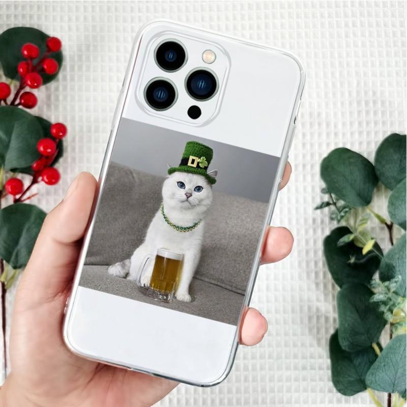 Coole Mode-Katzen-Telefonhülle für iPhone 14 13 11 12 Pro Max Mini 6 7 8 Plus X XR XS SE 2020 Transparente Abdeckung