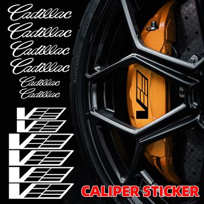 6pcs Car Brake Caliper Stickers Lettering Vehicle Decals Accessories For ATS BLS CT4 CT5 XT5 XT6 XTS SLR SRX STS