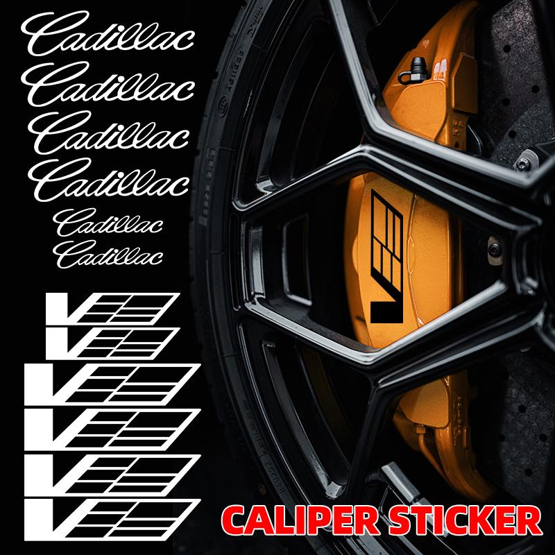 6 Pezzi Adesivi Pinze Freno Auto Scritte Decalcomanie Veicolo Accessori Per Cadillac ATS BLS CT4 CT5 XT5 XT6 XTS SLR SRX STS