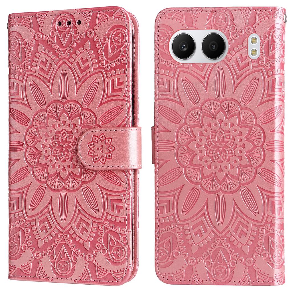 For OnePlus Nord 4 Case Sunflower Imprint Leather Wallet Phone Cover