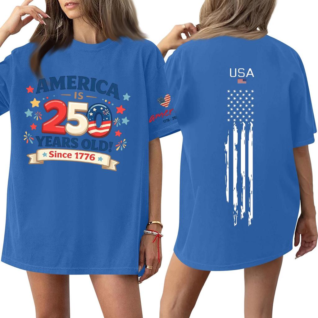 Women's Casual Fashion Round Neck Casual Print Short Sleeve T-Shirt Top