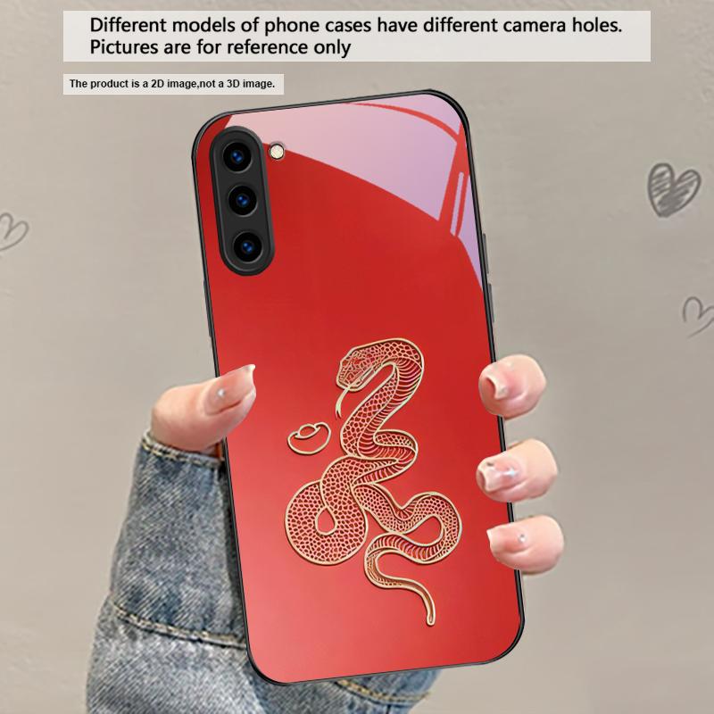 

Xuanjin Secret Pattern For Samsung Galaxy S20 S21 S22 S23 Plus S24 FE S25 Ultra S26 Edge S25+ S20+ S22+ Black Glass Phone Case Galaxy S25 Edge