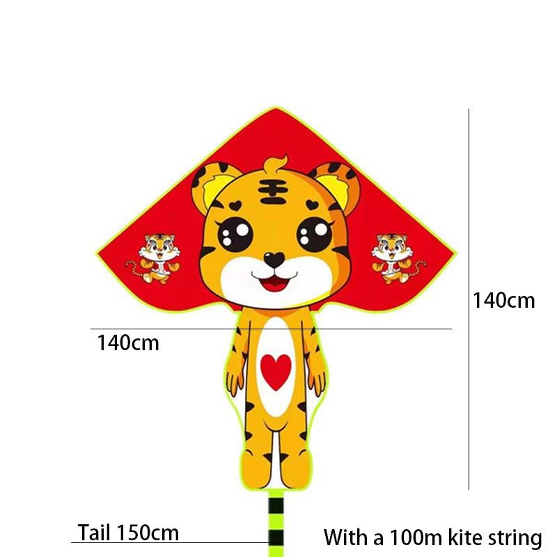Handmade 1.4 Meter Grid Fabric Kite With Fiberglass Frame Style D