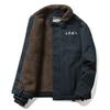Lamb wool short coat men's winter thickened fur collar fleece tooling bomber jacket cotton coat lamb wool cotton coat