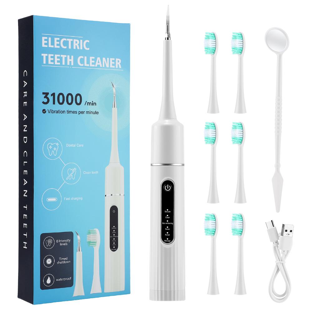 Electric Dental Scaler Tooth Cleaner Sonic Vibration Toothbrush Plaque Calculus Tartar Remover Teeth Whitening Cleaning Tools