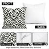 1pcs/4pcs Black And White Geometry Cushions Pillowcase Polyester Cushion Cover Throw Pillow Pillowcover Home Car Sofa Decor