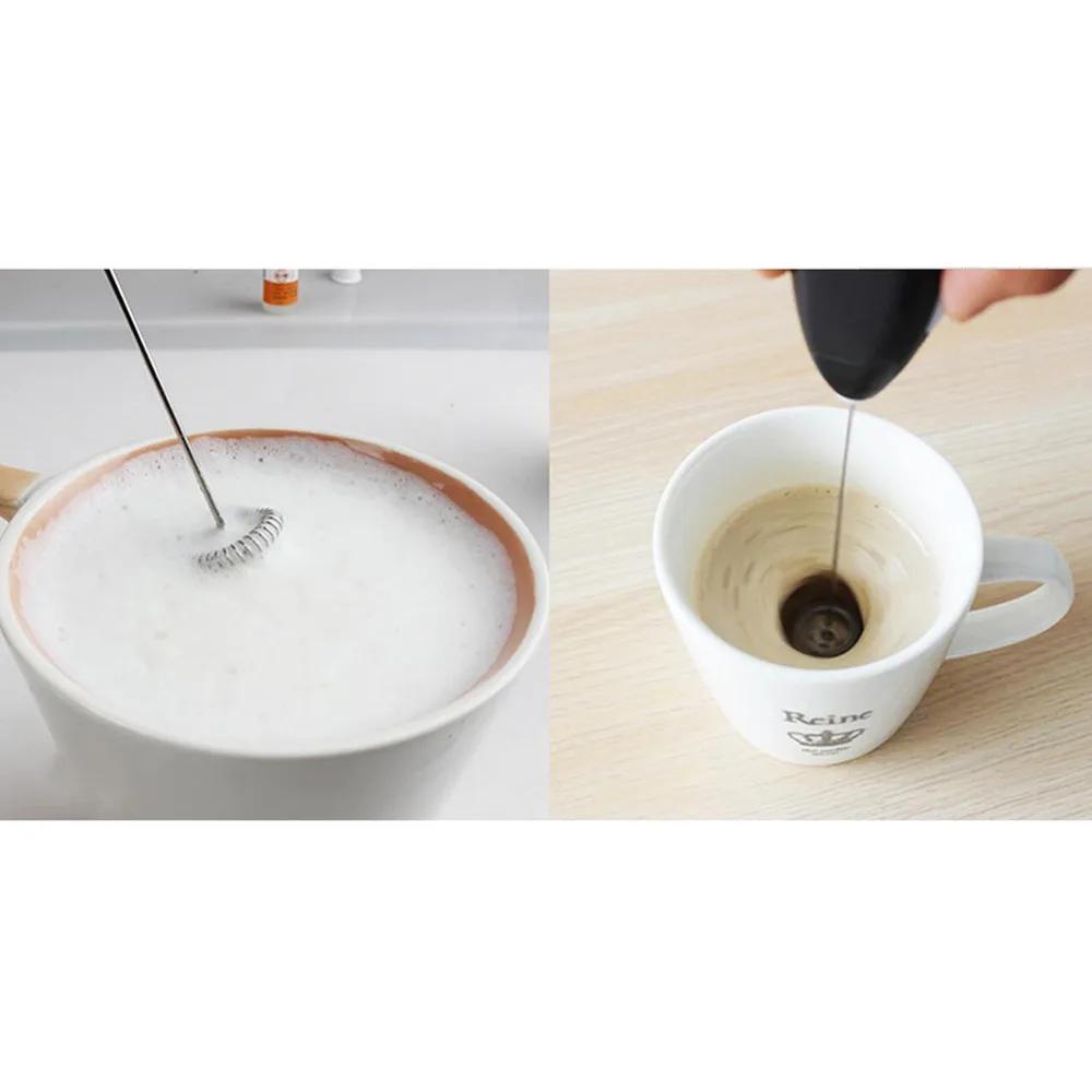 Frullino elettrico per le uova, montalatte per caffè, cucina domestica, mini frullatore per caffè, latte e tè in acciaio inossidabile