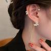 Chic Women's Zirconia Pearl Ear Cuffs - Handmade, No Piercing Needed, Luxury Niche Earrings