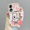 KEYSION Cartoon Cute Plush Embroidery Case for HONOR 70 5G with Lanyard Silicone Shockproof Phone Cover for Huawei Honor 70