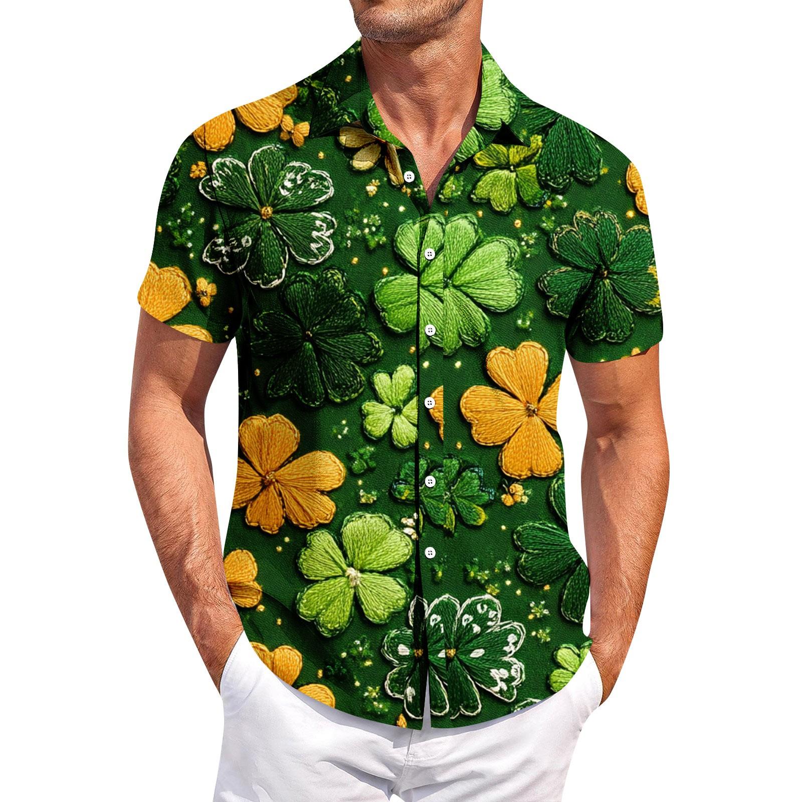 

Мужская повседневная рубашка с короткими рукавами, облегающая, стильная, мужская. Патрик Принт XXXXXL оранжевый