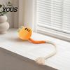 Silent Cat Play Toy Cotton Rope Toy, Plush Cloud Carrot Cheese Chew Stuffed Crocodile for Indoor Cats Teething Relief, Interactive Woven