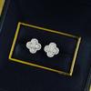Jewelry Pure Light Luxury Four-Leaf Clover Earrings Daily Temperament