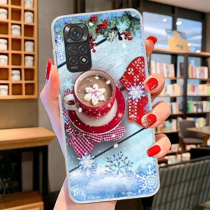 Winter Coffee Christmas Cover Phone Case For Xiaomi Redmi Note 15 14 13 12 11 10 Pro Plus 14S 12S 11S 11T 11E 10S Soft Fundas Sh