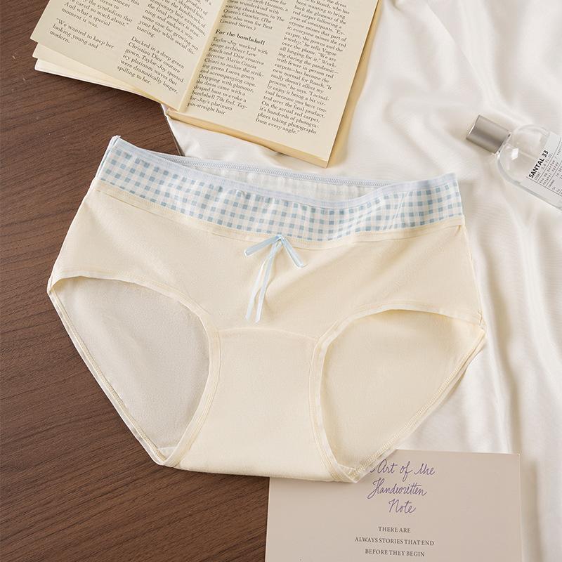 Plus Size Women's Summer 10A Antibacterials Pure Cotton Hip Non Scar Breathable Waist Triangle Briefs