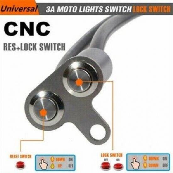 12V Motorcycle Handlebar Headlight Fog Light Switch Dual On-Off Waterproof IP65