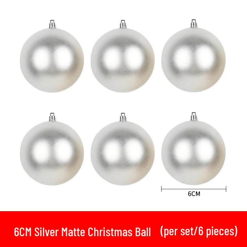 Silver Glitter Christmas Hanging Ornaments: Shiny Plastic Balls 6-30CM for Festive Decorations