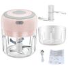 Yousheng Rechargeable Garlic Chopper 100/250ml Mini Food Processor for Vegetables Fruits Nuts Meat One-Button Operation Garlic Clay Machine