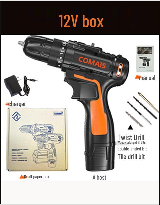 Cordless Drill & Electric Screwdriver Set with Lithium Battery - Complete Hardware Toolbox & Power Tools Gift Set