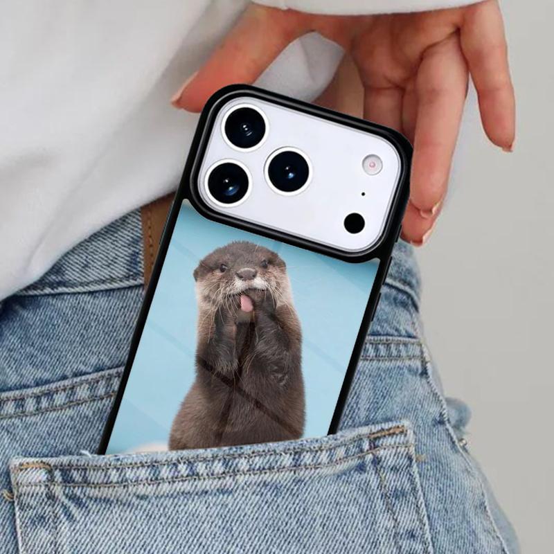Tier Otter Niedliche Handyhülle für iPhone 16e 15 14 13 12 17 Pro Max Plus Air 17pro Hülle Coque