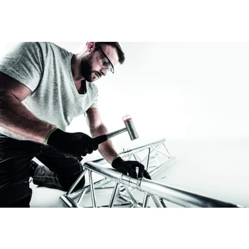 Rohmheld Halder Ferroplex Combi Hammer, Hardened Steel, White Nylon, Diameter 35, 3677.035