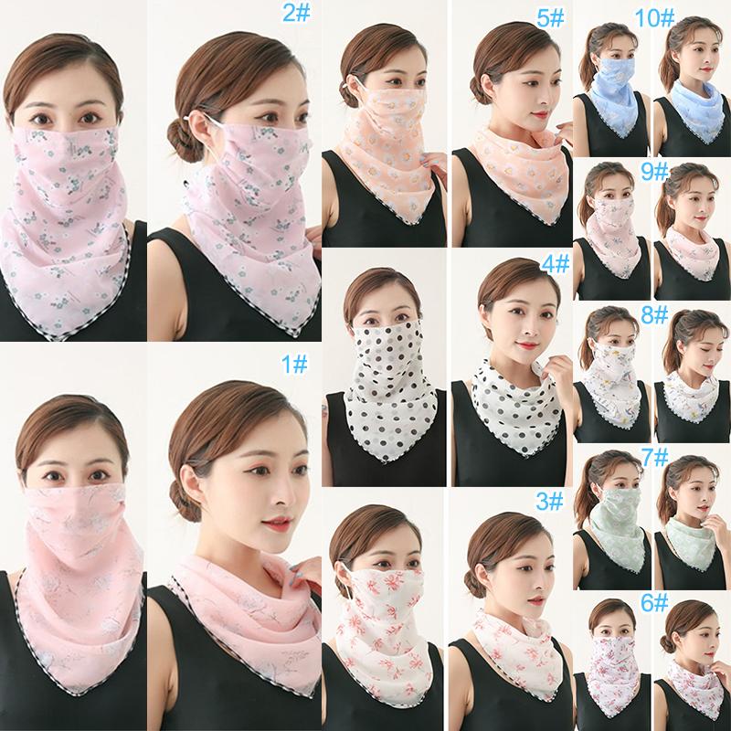 1 ks Dámská maska šátek Maska na ochranu proti slunci Venkovní jízda Prachotěsná Cyklistika Běh Závěsy na uši Hedvábný šátek Kapesník