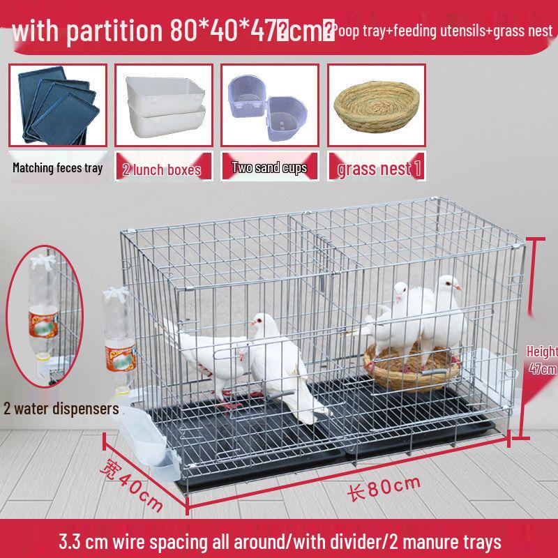 Large Pigeon Cage for Breeding & Pairing with Free Shipping - Ideal for Household Use