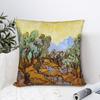 Van Gogh Olivenbäume Quadratische Kissenbezüge Polyester Sofa Ölgemälde Kissenhülle Niedliche Heimdekoration Kissenbezug