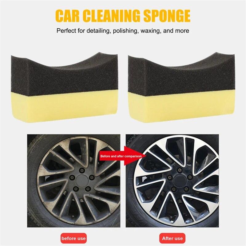 Tire Polishing Wax Sponge Detail Applicator Sponge Tire Cleaning and Wiping Cleaning Tool