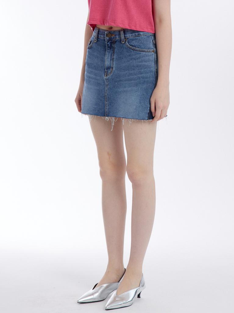 UNKNOWN PLANET Triangle Denim Skirt Blue