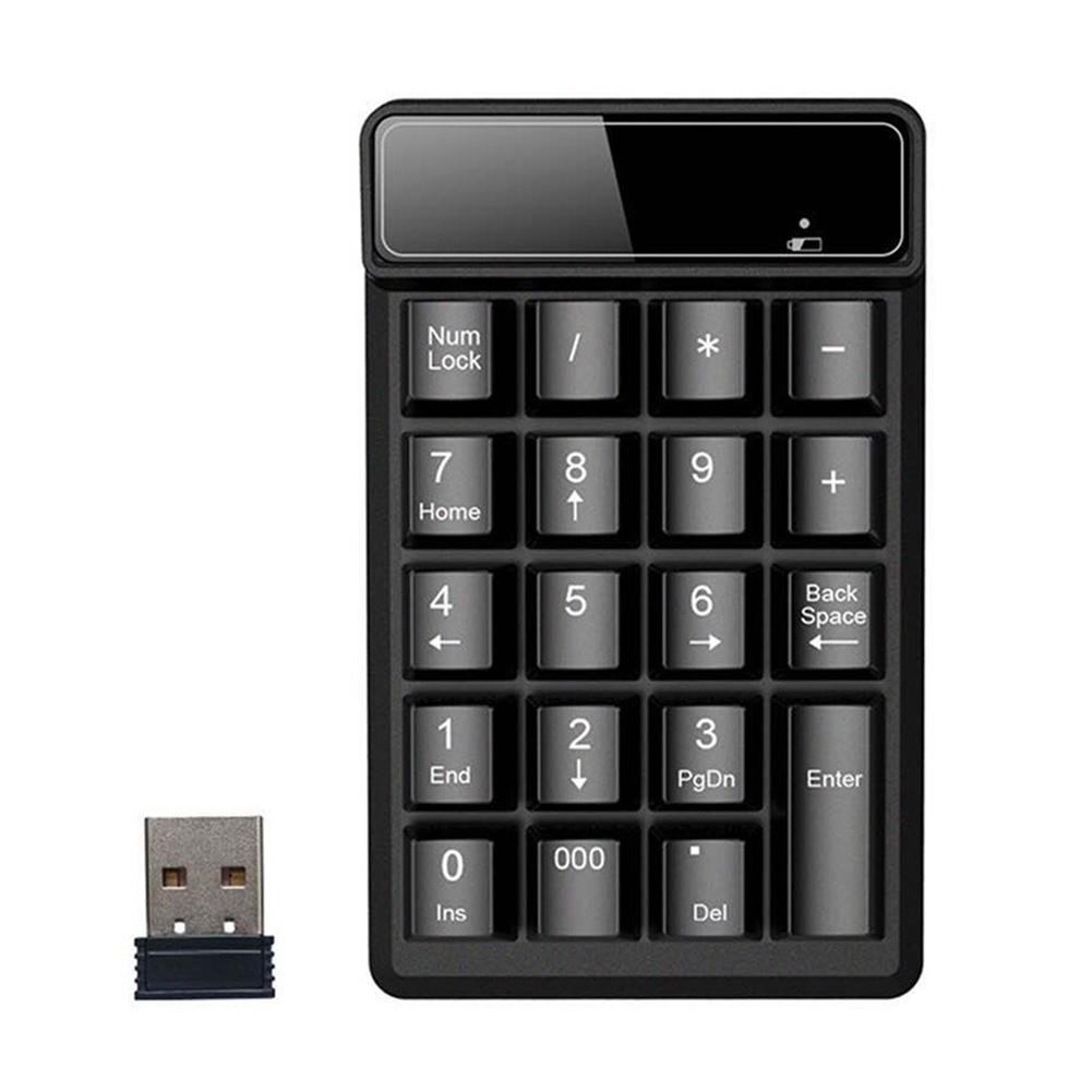 2.4GHz Wterproof Wireless/Wired USB Numeric Keypad Numpad Number 19 Keys Pad Suspension Key