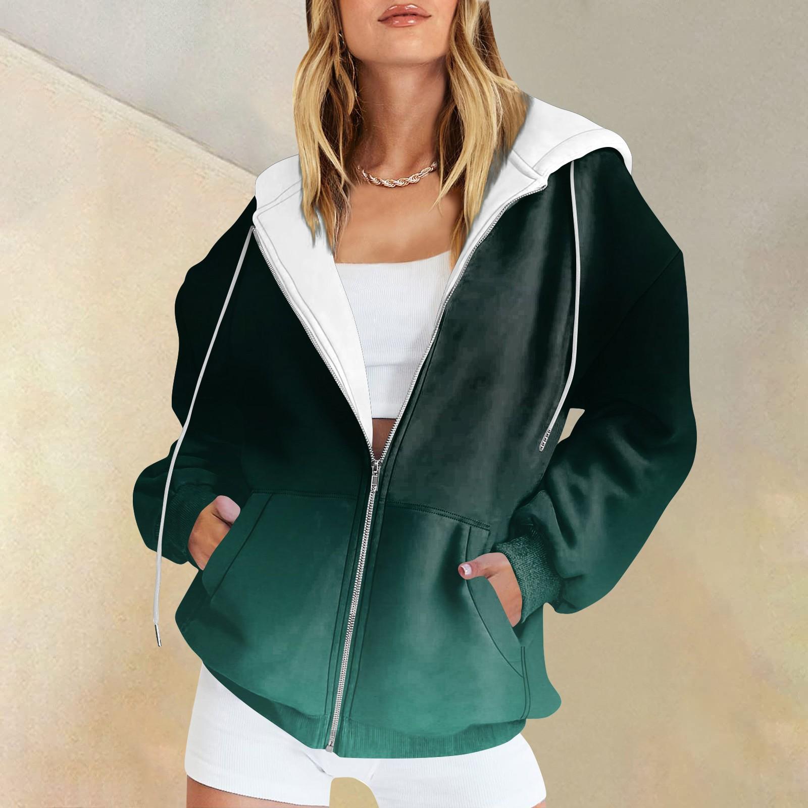 Женские повседневные модные пуловеры с градиентным принтом и длинными рукавами — фото 7