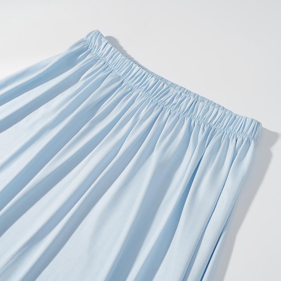 European & American Style Romantic Lace-up Ruffle Top and Long Skirt Set
