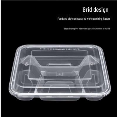 1000ml Disposable 4-Compartment Takeaway Food Container