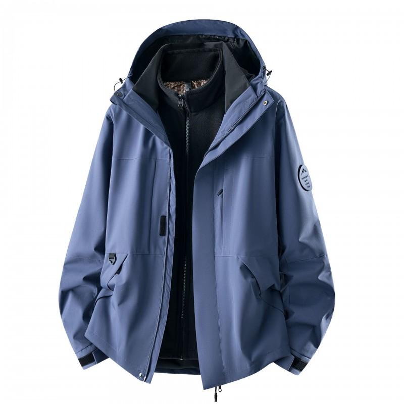 Men Women Winter Waterproof Windproof Hiking Jacket With Removable Down Liner Outdoor Camping Trekking Travel