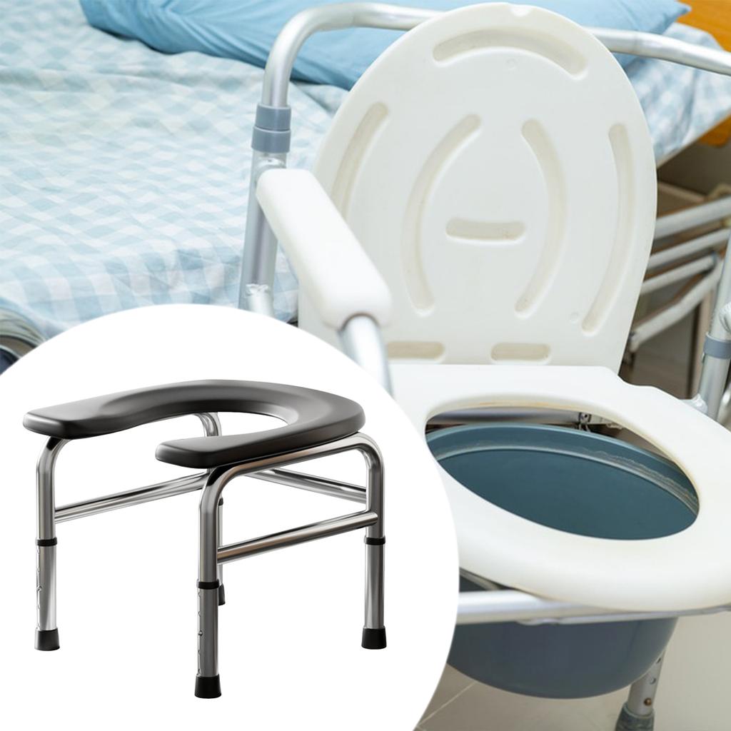 Raised Toilet Seat Bathroom Anti Slip Comfortable Shower Chair Multi Uses Heavy Duty Washable Commode Stool for Elderly Seniors