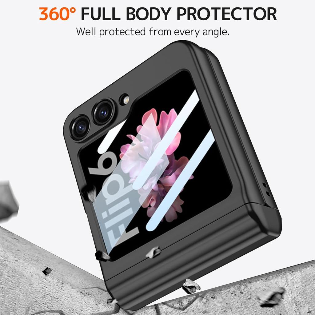 NINKI for Samsung Galaxy Z Flip 6 Case with S Pen Holder and S Pen, Galaxy Flip 6 Case Magnetic Hinge Protection Screen Protector Phone Case for