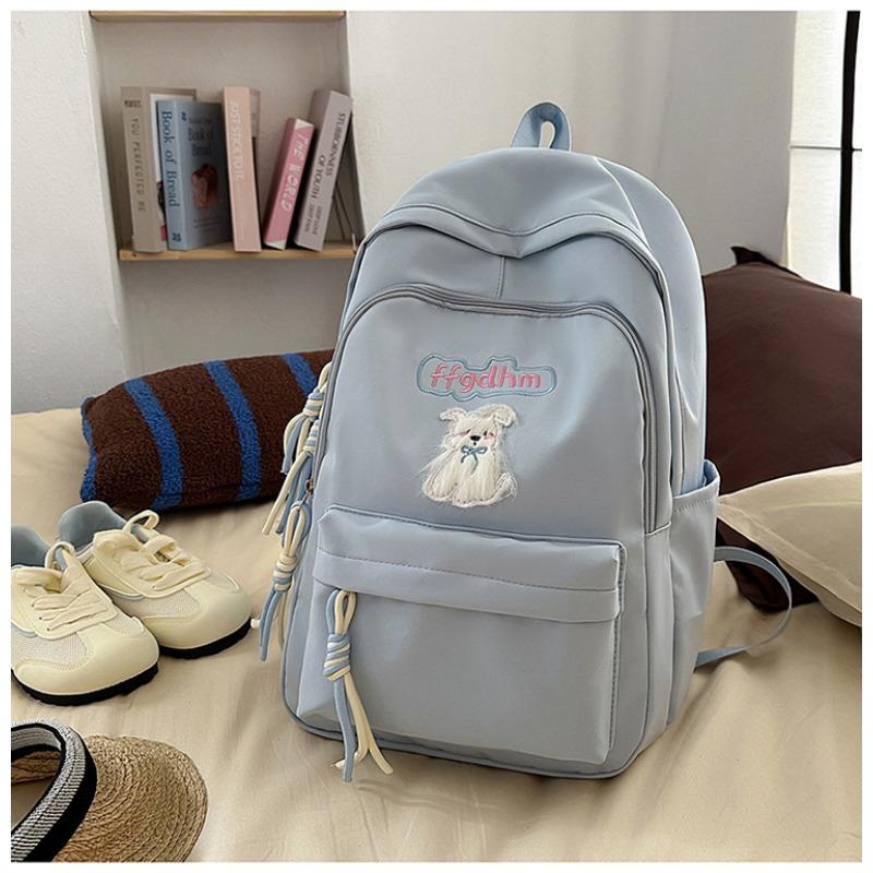 School bag new high value fresh sweet candy color backpack junior high school students lightweight travel backpack